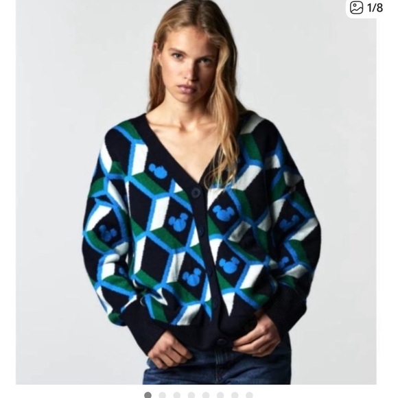 Zara Sweaters - Zara Mickey Mouse Disney Knit cardigan sweater